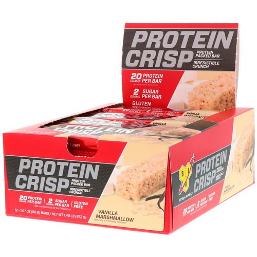 BSN, Protein Crisp, Vanilla Marshmallow, 12 Bars, 1.97 oz (56 g) Each Review