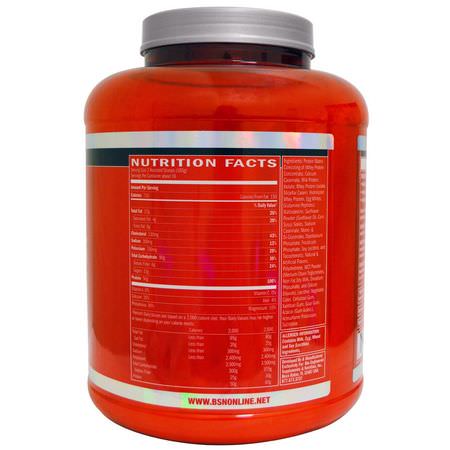 Viktökare, Protein, Sportnäring: BSN, True-Mass, Ultra Premium Protein/Carb Matrix, Strawberry Milk Shake, 5.82 lbs (2.64 kg)