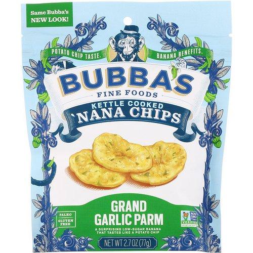 Bubba's Fine Foods, 'Nana Chips, Grand Garlic Parm, 2.7 oz (77 g) Review
