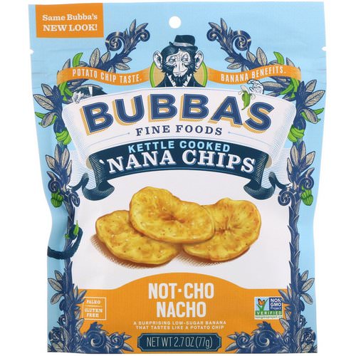 Bubba's Fine Foods, 'Nana Chips, Not-Cho Nacho, 2.7 oz (77 g) Review