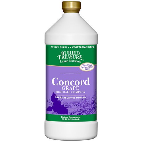 Buried Treasure, Liquid Nutrients, 70+ Plant Derived Minerals, Concord Grape, 32 fl oz (946 ml) Review