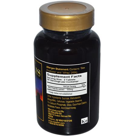 Propolis, Biprodukter, Kosttillskott: C.C. Pollen, High Desert Bee Propolis, 60 Tablets