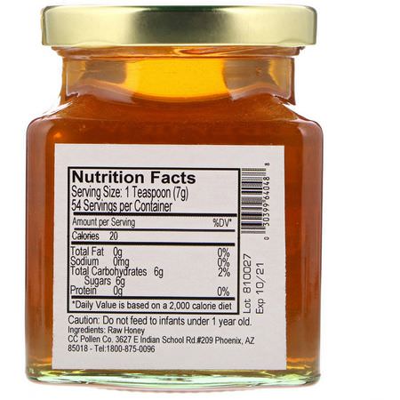 Sötningsmedel, Honung: C.C. Pollen, Premium, Finest Pure Natural Honey, 13.4 oz (380 g)