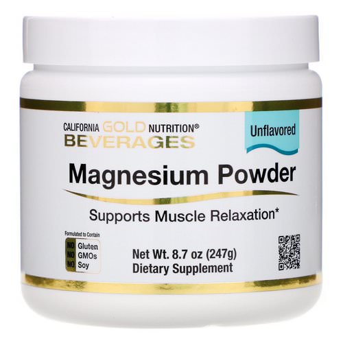 California Gold Nutrition, Magnesium Powder Beverage, Unflavored, 8.7 oz (247 g) Review