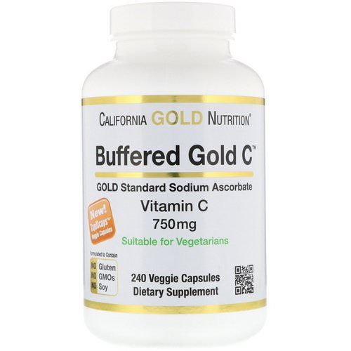 California Gold Nutrition, Buffered Vitamin C Capsules, 750 mg, 240 Veggie Capsules Review
