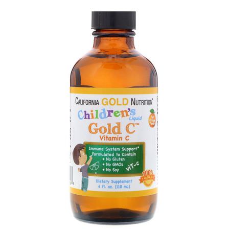 California Gold Nutrition CGN Children's Vitamin C Ascorbic Acid - Askorbinsyra, Vitamin C, Vitaminer, Kosttillskott