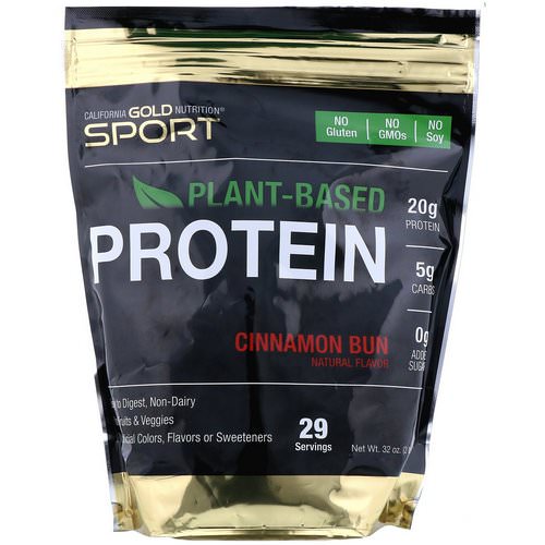 California Gold Nutrition, Cinnamon Bun Plant-Based Protein, Vegan, Easy to Digest, 2 lb (907 g) Review
