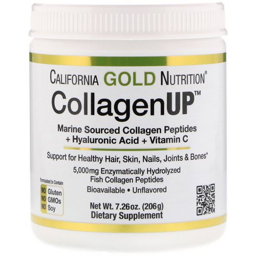 California Gold Nutrition, CollagenUP, Marine Collagen + Hyaluronic Acid + Vitamin C, Unflavored, 7.26 oz (206 g) Review