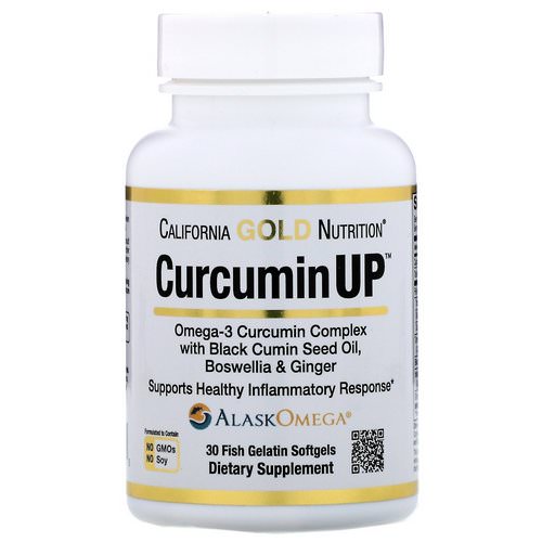 California Gold Nutrition, CurcuminUP, Omega-3 Curcumin Complex, Inflammation Support, 30 Fish Gelatin Softgels Review