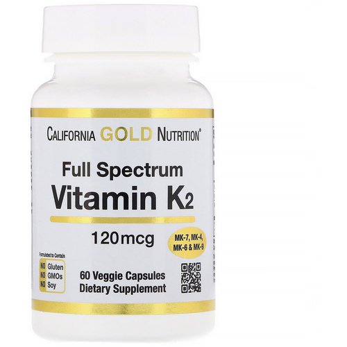California Gold Nutrition, Vitamin K2 (as MK-4, MK-6, MK-7, MK-9), 120 mcg, 60 Veggie Capsules Review