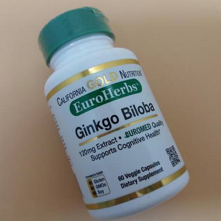 California Gold Nutrition CGN Ginkgo Biloba, Homeopati, Örter