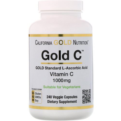 California Gold Nutrition, Gold C, Vitamin C, 1,000 mg, 240 Veggie Capsules Review