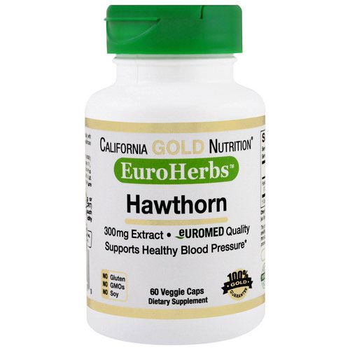 California Gold Nutrition, Hawthorn Extract, EuroHerbs, European Quality, 300 mg, 60 Veggie Caps Review