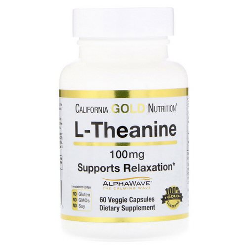 California Gold Nutrition, L-Theanine, AlphaWave, Supports Relaxation, Calm Focus, 100 mg, 60 Veggie Capsules Review