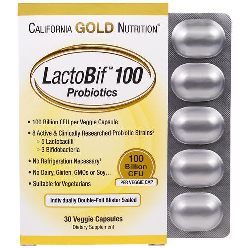 California Gold Nutrition, LactoBif Probiotics, 100 Billion CFU, 30 Veggie Capsules Review
