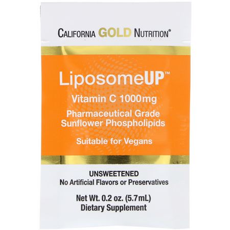 California Gold Nutrition CGN Liposomal Vitamin C Cold Cough Flu - Influensa, Hosta, Förkylning, Liposomalt Vitamin C