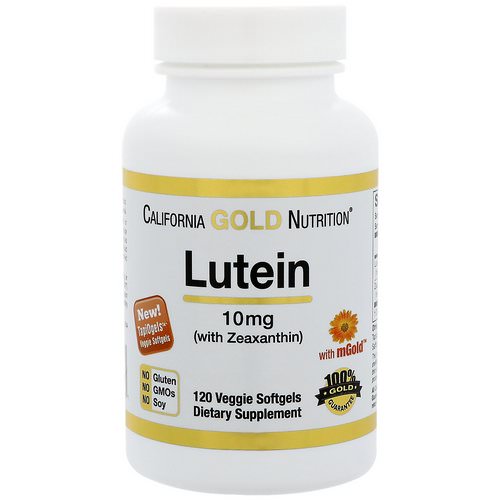 California Gold Nutrition, Lutein with Zeaxanthin, 10 mg, 120 Veggie Softgels Review