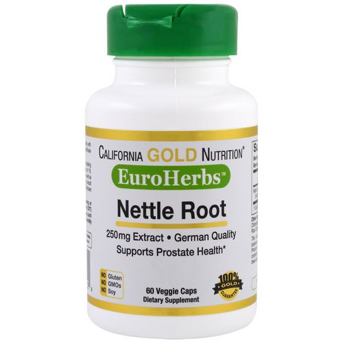 California Gold Nutrition, Nettle Root Extract, EuroHerbs, 250 mg, 60 Veggie Caps Review
