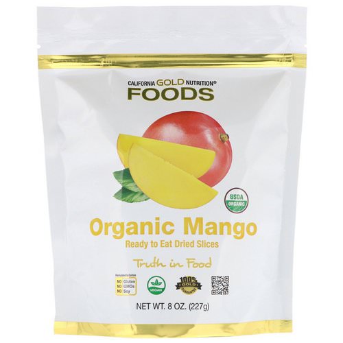 California Gold Nutrition, Organic Mango, Ready to Eat Dried Slices, 8 oz (227 g) Review
