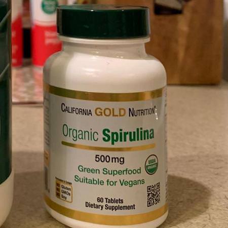 California Gold Nutrition CGN Spirulina, Alger, Superfoods, Greener