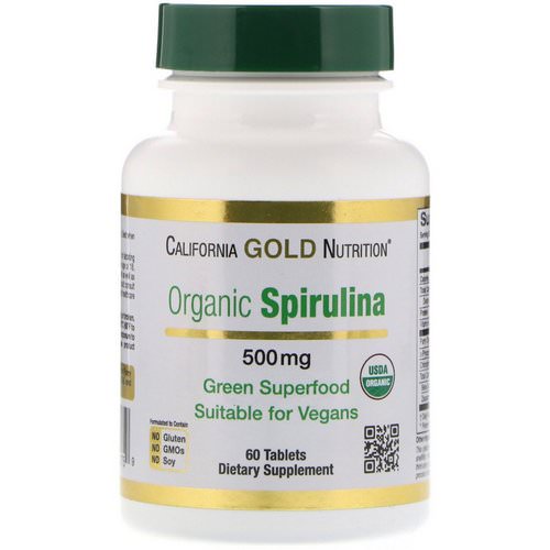 California Gold Nutrition, Organic Spirulina, USDA Certified, 500 mg, 60 Tablets Review