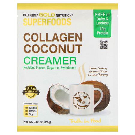 California Gold Nutrition CGN Creamers Beverage Enhancers Collagen Supplements - Kollagentillskott, Fog, Ben, Kosttillskott