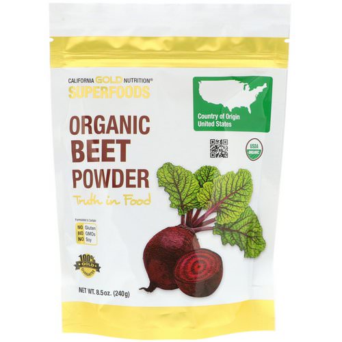 California Gold Nutrition, Superfoods, Organic Beet Powder, 8.5 oz (240 g) Review