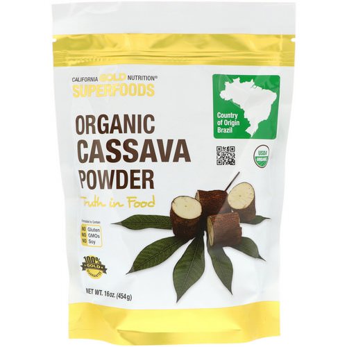 California Gold Nutrition, Superfoods, Organic Cassava Powder, 16 oz (454 g) Review