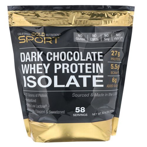 California Gold Nutrition, Dark Chocolate Whey Protein Isolate, 5 lbs (2270 g) Review