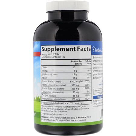 Antioxidant, Antioxidanter, Kosttillskott: Carlson Labs, Aces + Zn, 360 Soft Gels