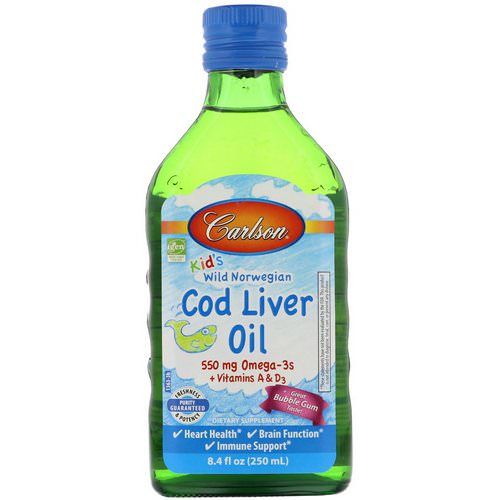 Carlson Labs, Kid's, Norwegian Cod Liver Oil, Bubble Gum, 8.4 fl oz (250 ml) Review