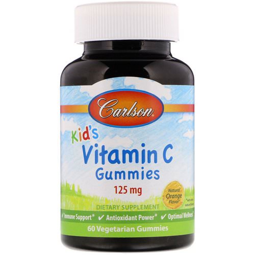 Carlson Labs, Kid's Vitamin C Gummies, Natural Orange Flavor, 125 mg, 60 Vegetarian Gummies Review