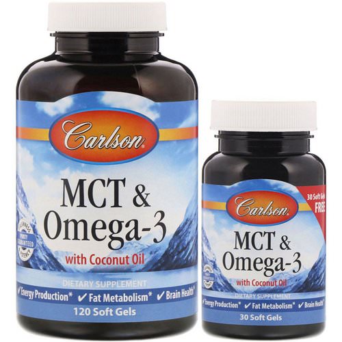 Carlson Labs, MCT & Omega-3, 120 + 30 Free Soft Gels Review