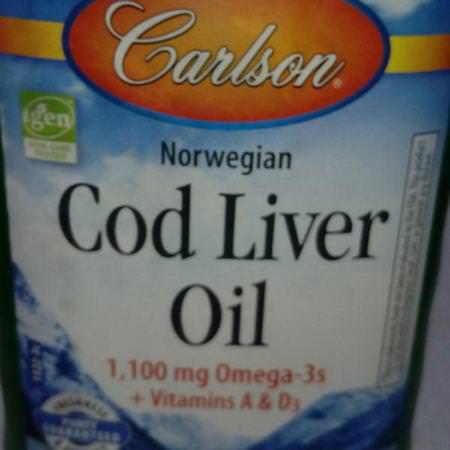 Carlson Labs Cod Liver Oil - Tran, Omegas Epa Dha, Fiskolja, Kosttillskott