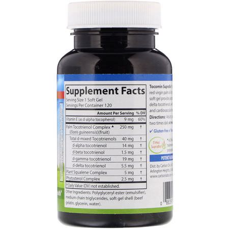 E-Vitamin, Vitaminer, Kosttillskott: Carlson Labs, Tocomin SupraBio, 120 Soft Gels