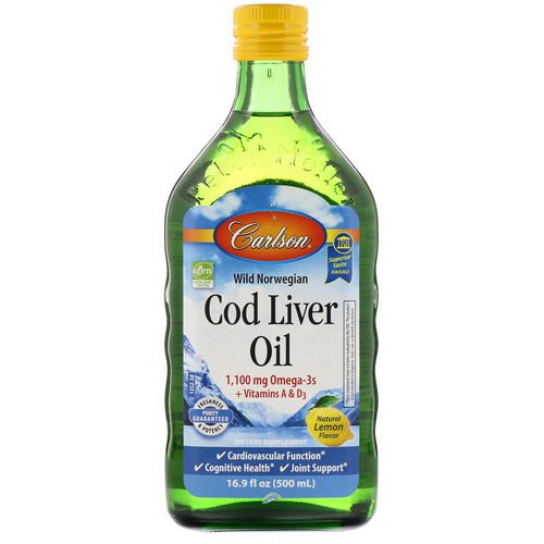 Carlson Labs, Wild Norwegian Cod Liver Oil, Natural Lemon Flavor, 16.9 fl oz (500 ml) Review