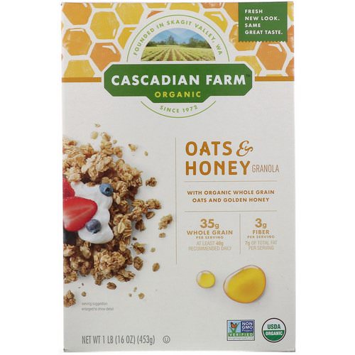 Cascadian Farm, Organic Oats & Honey Granola Cereal, 16 oz (453 g) Review
