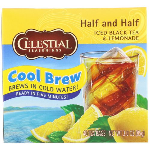 Celestial Seasonings, Iced Black Tea & Lemonade, Half and Half, 40 Tea Bags, 3.0 oz (85 g) Review