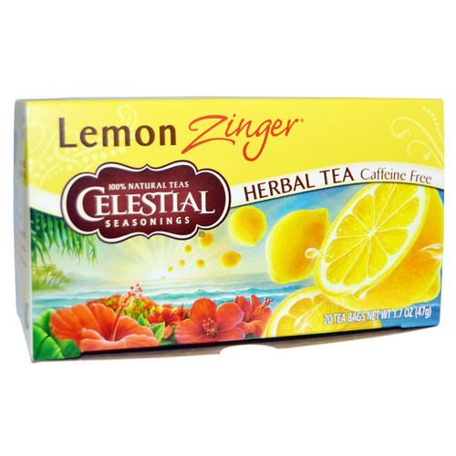 Celestial Seasonings, Herbal Tea, Caffeine Free, Lemon Zinger, 20 Tea Bags, 1.7 oz (47 g) Review