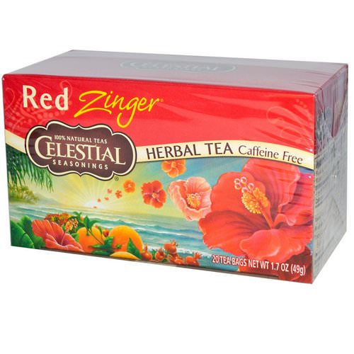 Celestial Seasonings, Herbal Tea, Caffeine Free, Red Zinger, 20 Tea Bags, 1.7 oz (49 g) Review