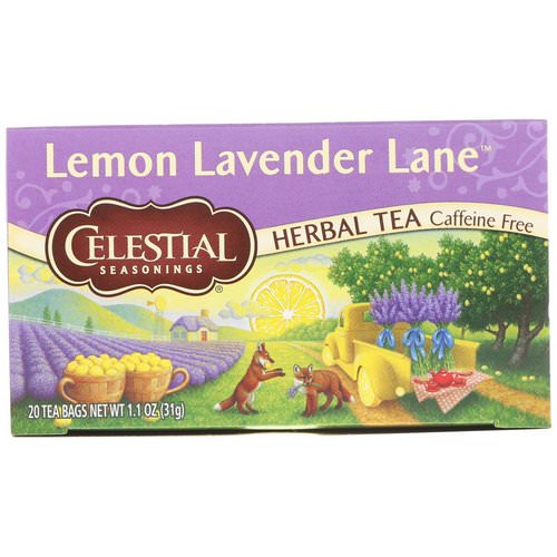 Celestial Seasonings, Herbal Tea, Lemon Lavender Lane, Caffeine Free, 20 Tea Bags, 1.1 oz (31 g) Review