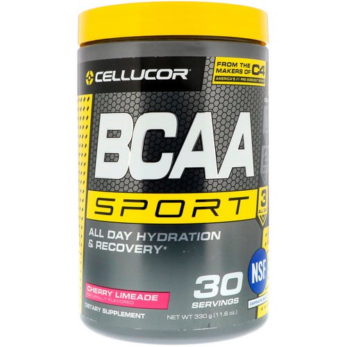 Cellucor, BCAA Sport, All Day Hydration & Recovery, Cherry Limeade, 11.6 oz (330 g) Review