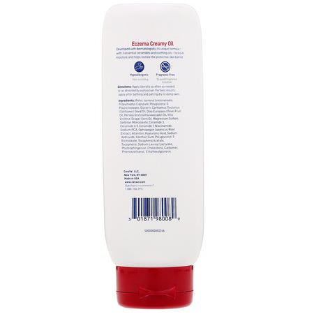 Kliande Hud, Torr, Eksem, Hudbehandling: CeraVe, Eczema Creamy Oil, For Extra Dry, Itchy Skin, 8 fl oz (236 ml)