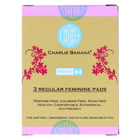 Charlie Banana Reusable Pads - Återanvändbara Kuddar, Feminina Kuddar, Feminin Hygien, Bad