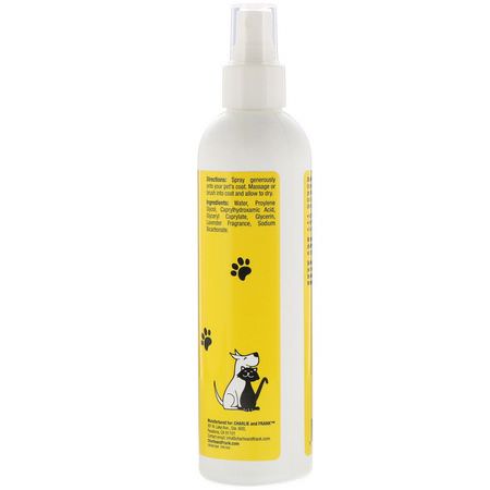 Husdjursvård, Husdjur: Charlie & Frank, Pet Smell Good Grooming Mist, Lavender, 8 fl oz (237 ml)