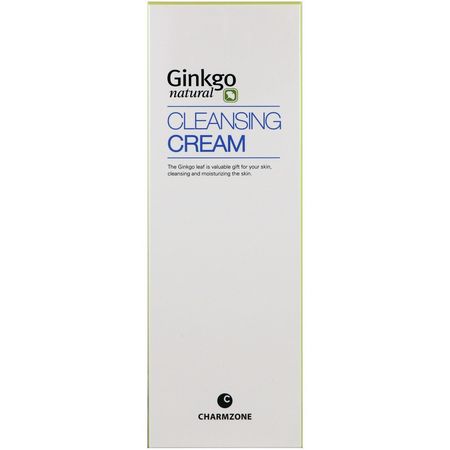 Rengöringsmedel, Ansikts Tvätt, K-Beauty Cleanse, Skrubba: Charmzone, Ginkgo Natural, Cleansing Cream, 200 g