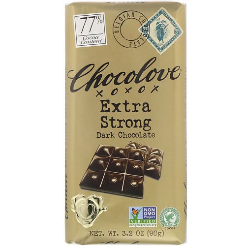 Chocolove, Extra Strong Dark Chocolate, 3.2 oz (90 g) Review