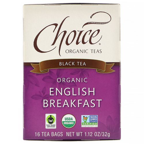 Choice Organic Teas, Organic, English Breakfast, Black Tea, 16 Tea Bags, 1.12 oz (32 g) Review