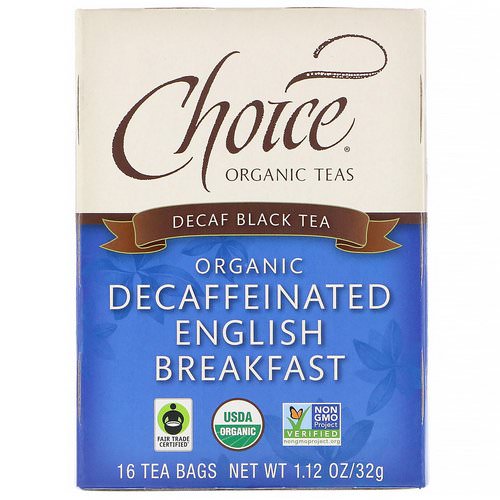 Choice Organic Teas, Organic Decaffeinated English Breakfast, Decaf Black Tea, 16 Tea Bags, 1.12 oz (32 g) Review