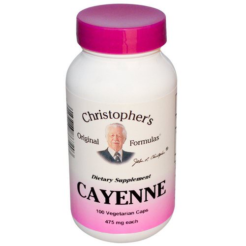 Christopher's Original Formulas, Cayenne, 475 mg, 100 Veggie Caps Review